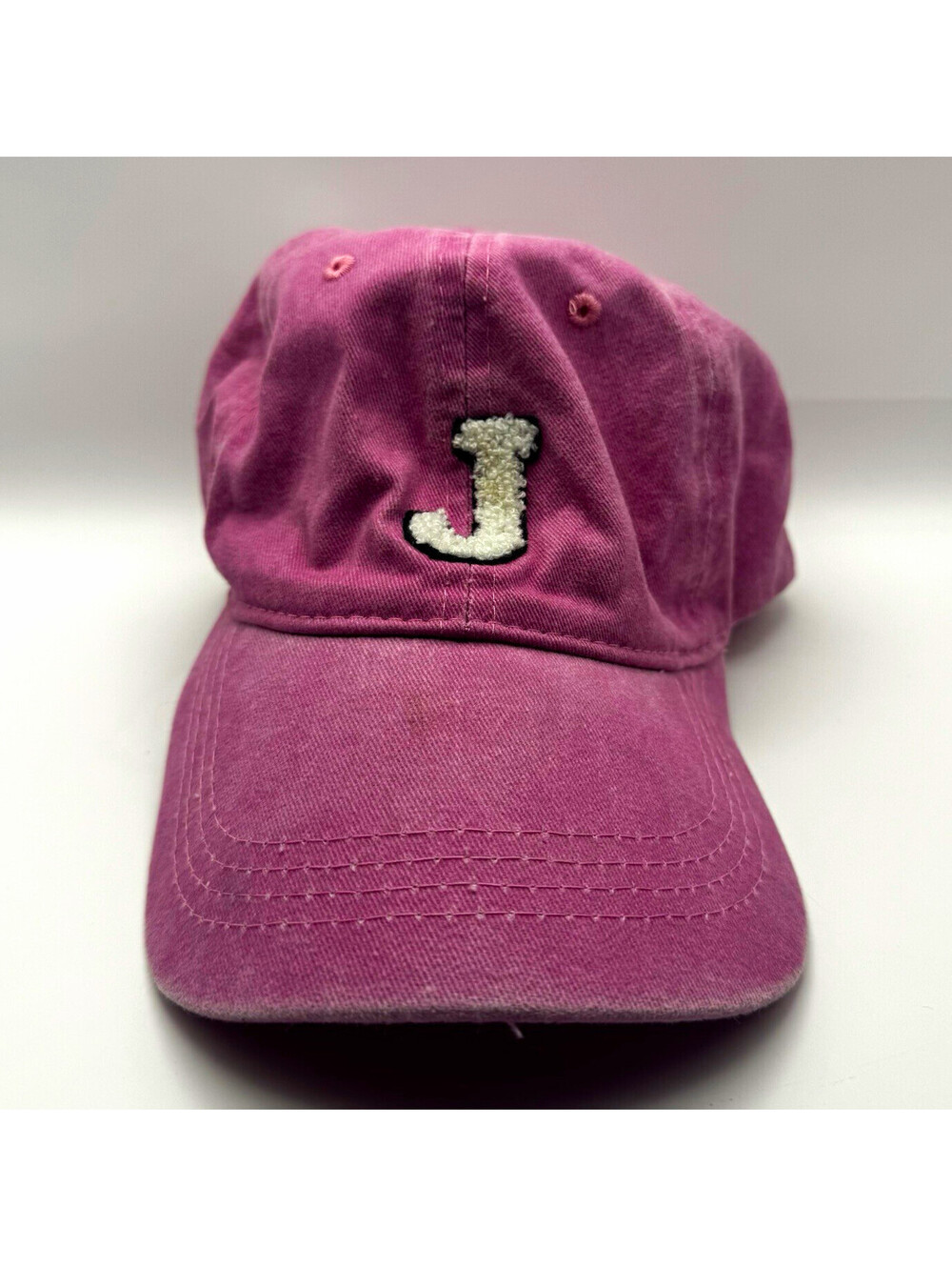 Purple Embroidered "J" Patch Adjustable Baseball Cap Hat Unisex Adults One Size
